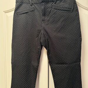 GAP Black and White Patterned Skinny Ankle Pants